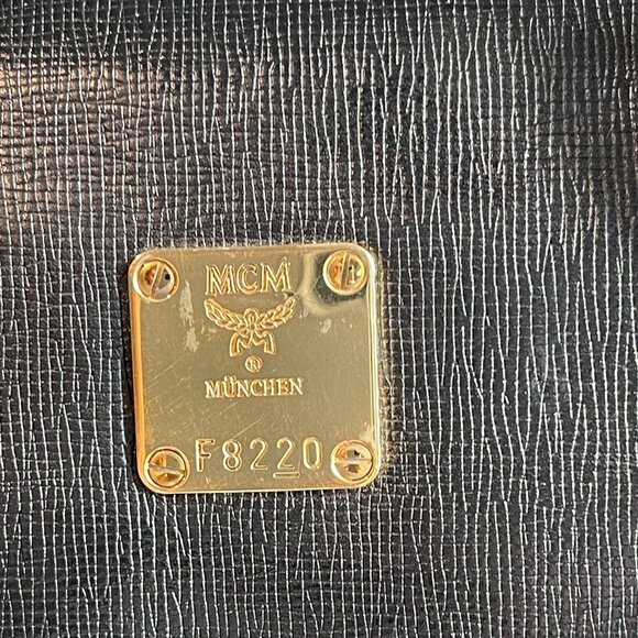 MCM  Calfskin Studded Barrel Bag Black - Preowned - Picture 10 of 14